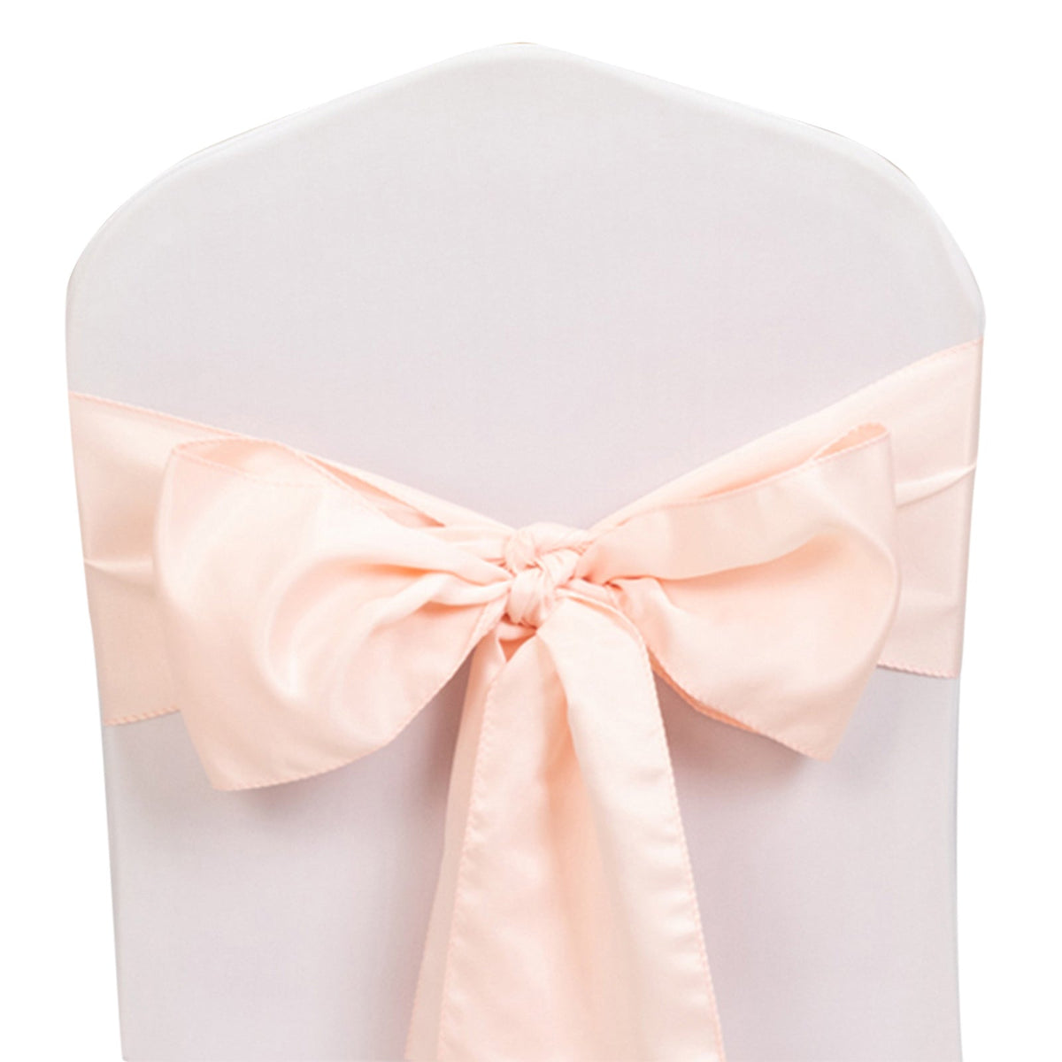 5 Pack Lamour Satin 6"x106" Chair Sashes Blush - Stylish Reusable Decorative Bows