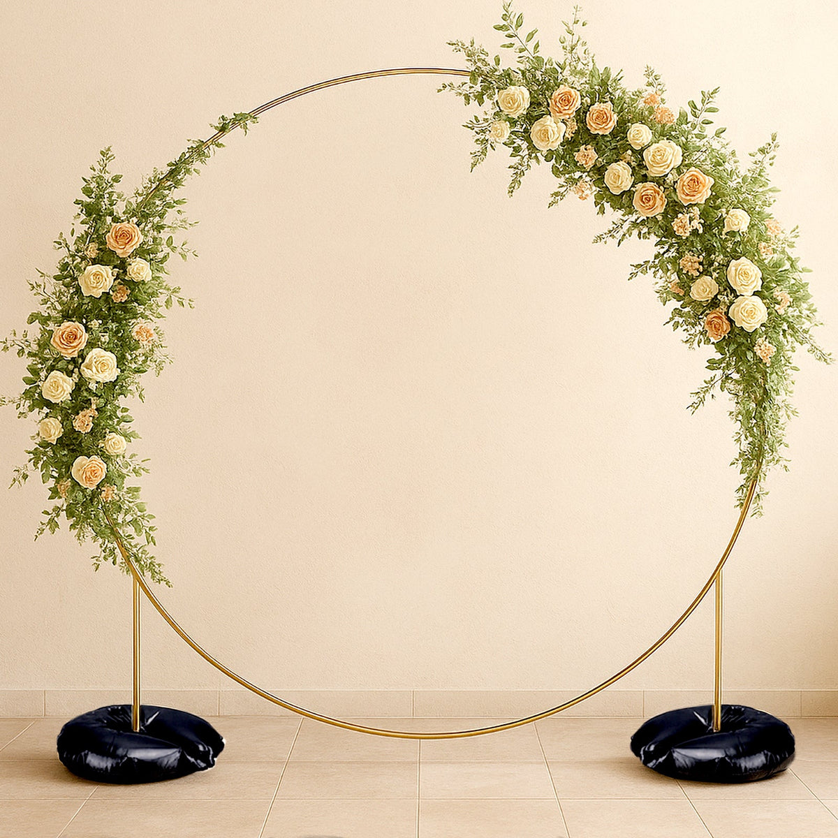 4 Pack 14" Black Water Bags – Heavy Duty Reusable PVC Fillable Base Weights for Balloon Columns & Arch Stand Support